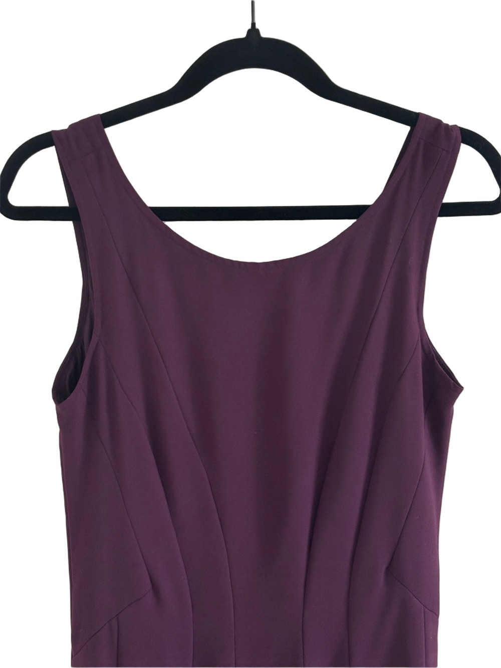 Theory Kaien Dress Sleeveless Plum Purple Fit-and-Flare Dress SZ 8 - Picture 4 of 9